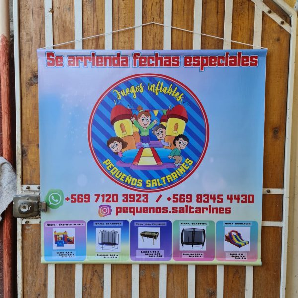 PENDONES, PENDONES COLGANTES, LIENZOS, PANCARTA, PANCARTAS, PUBLICIDAD, IMPRESIONES, IMPRESION PARA EXTERIOR, TRABAJOS PARA NEGOCIOS, PENDON PARA ALMACEN