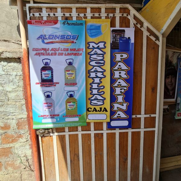 PENDONES, PENDONES COLGANTES, LIENZOS, PANCARTA, PANCARTAS, PUBLICIDAD, IMPRESIONES, IMPRESION PARA EXTERIOR, TRABAJOS PARA NEGOCIOS, PENDON PARA ALMACEN